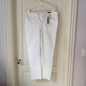 Crisp White Coldwater Creek Slim Leg Jeans NWT 14